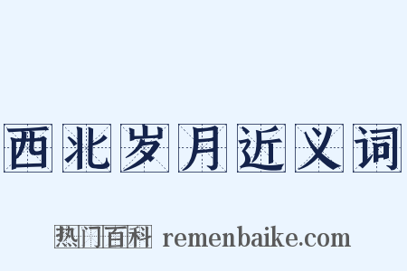 西北岁月近义词是什么意思的图片